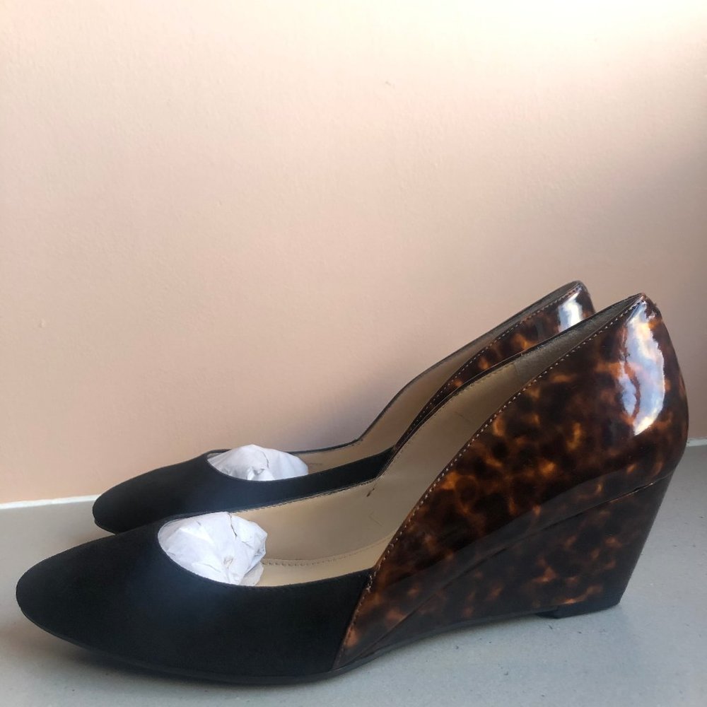 Suede & Tortoise Wedges - new